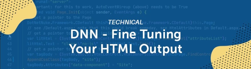 DNN Details 002: Fine Tuning Your HTML Output